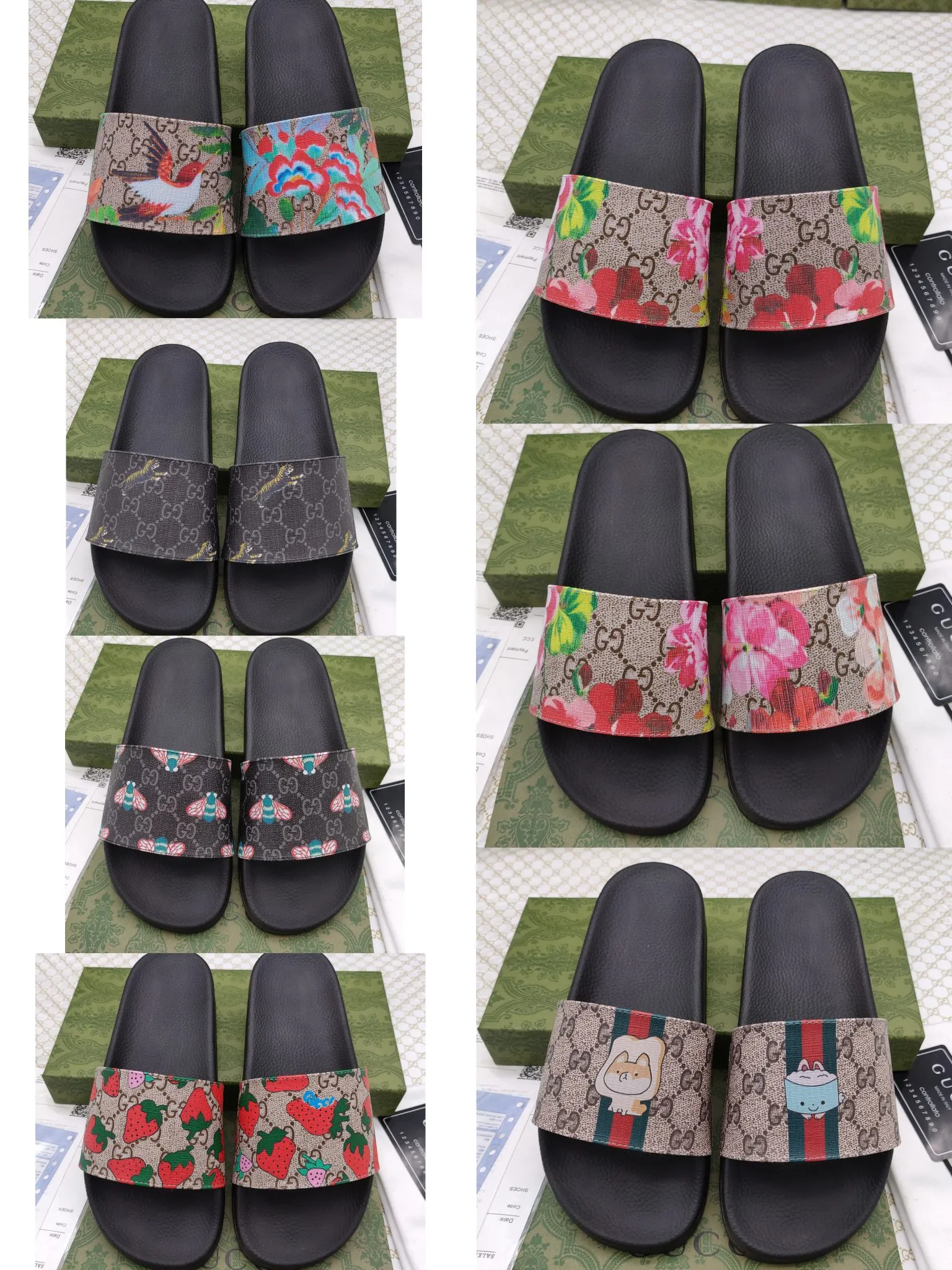 👟👟Ex-factory price 220👟👟 Couple model 🎗Gucci "Gucci" slippers, a much-anticipated one, so beautiful that it will melt your hearts❤,! It is simply a masterpiece of extraordinary craftsmanship. It is a must-have for everyone. It is made by open molding. The foot feels Q-elastic and super soft. The upper foot is super delicate. Size number (35~47), exclusive model, with many layouts, there is always one you like🎉🎉
